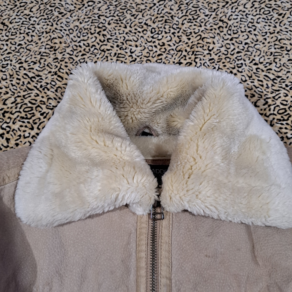 π(Final price) STEVE MADDEN LEATHER WINTER COAT-M - Picture 5 of 13